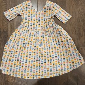 Hanna Andersson Floral Skater Dress 6-7